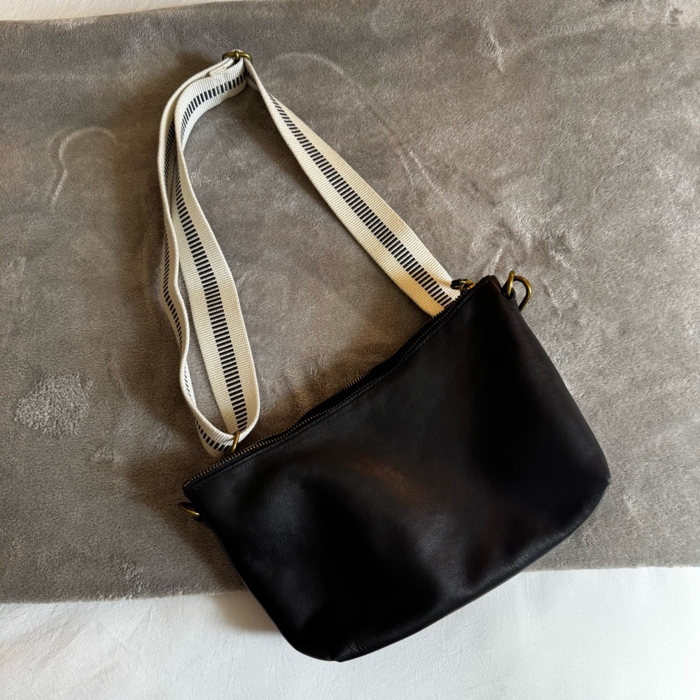Madewell Black Leather Crossbody Bag